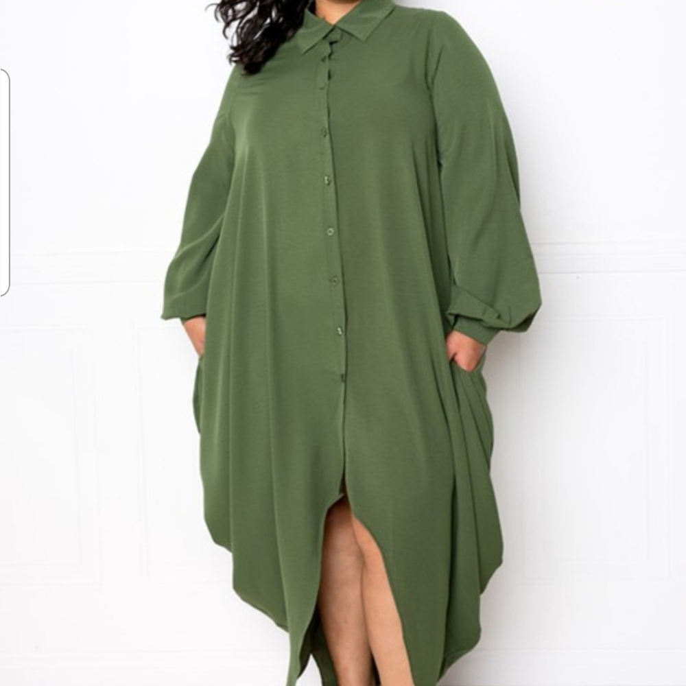 Classy Maxi Shirt Dress